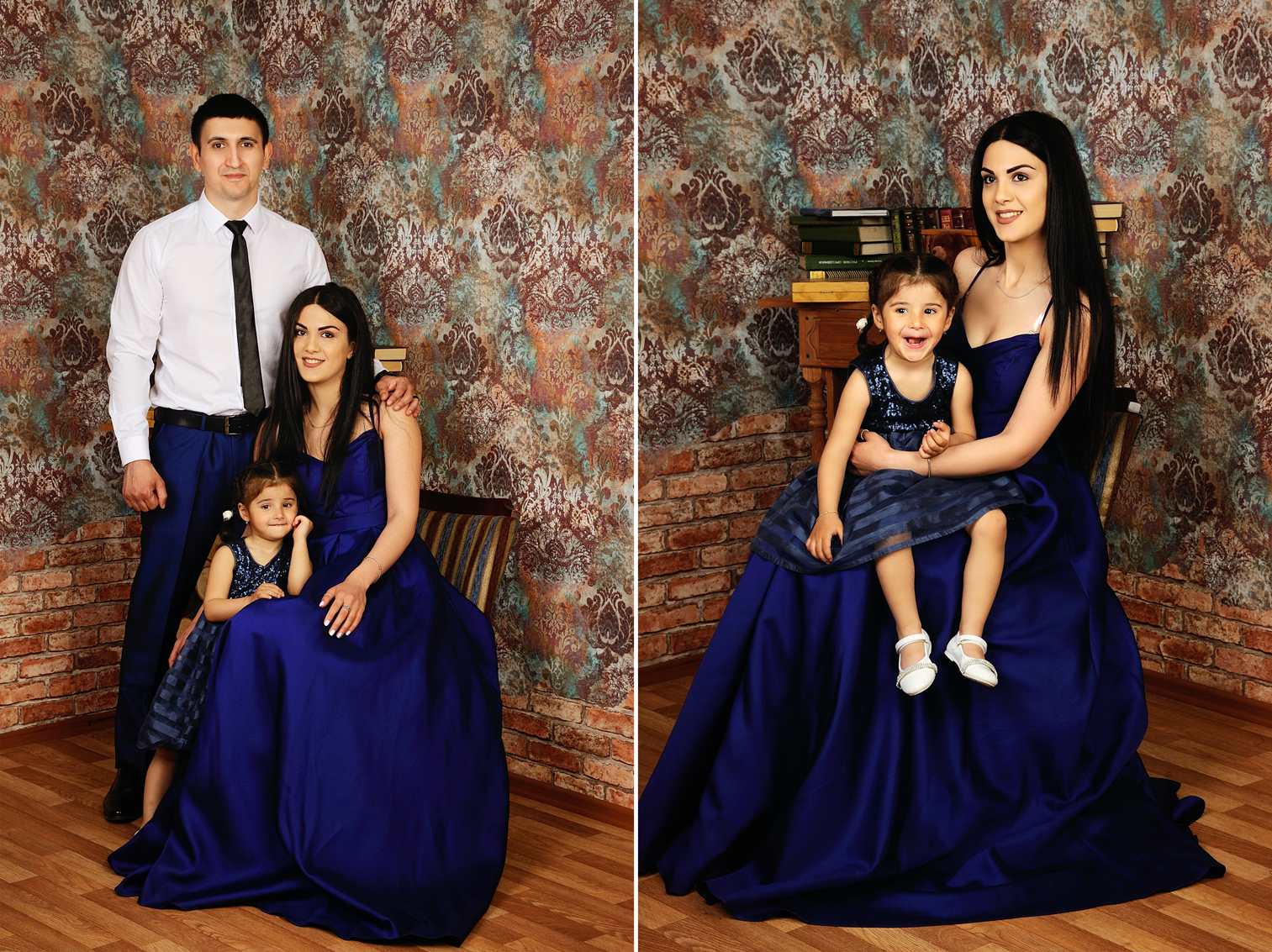 Семейная фотосессия в синем